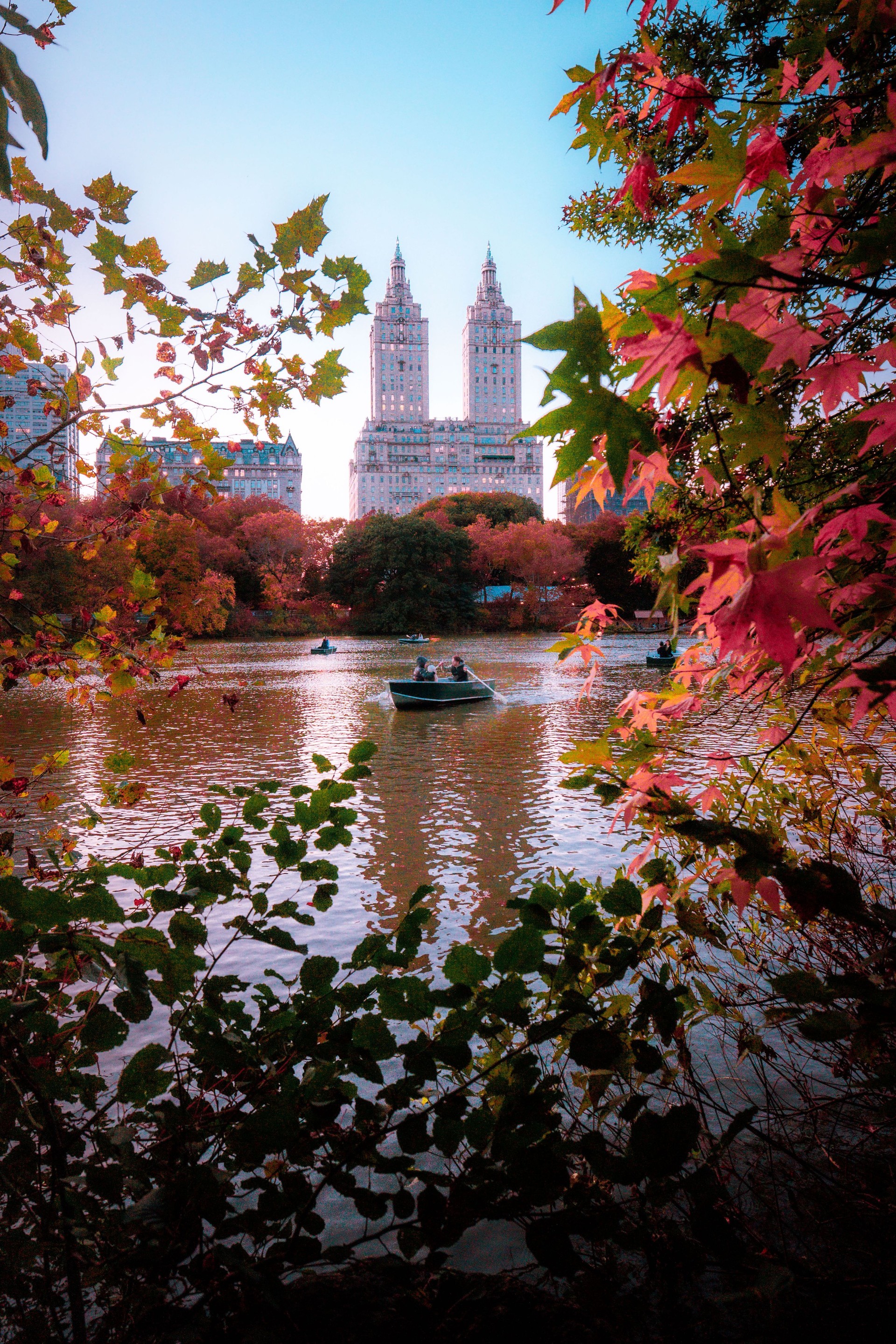Towers Overlook Central Park in Fall